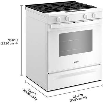 Whirlpool 30 inch 5 Cu. Ft. Smart Slide-In Gas Range With Air Cooking Technology And Steam Clean: Wsgs4530tx — thumbnail 23