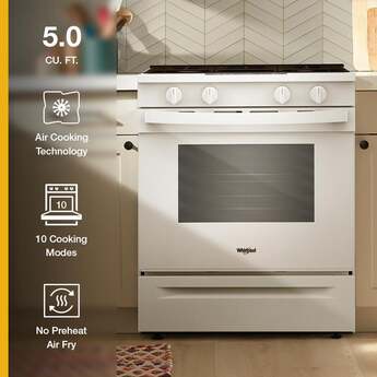 Whirlpool 30 inch 5 Cu. Ft. Smart Slide-In Gas Range With Air Cooking Technology And Steam Clean: Wsgs4530tx — thumbnail 34