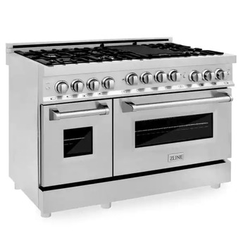 Z Line ZLINE RG48 48 Inch Natural Gas, All Gas Double Oven Freestanding Range in Stainl