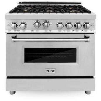 Z Line ZLINE RGBR36 36 Inch Stainless Steel Gas Freestanding Range, in Stainless Steel