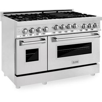Z Line ZLINE RGSN48 48 Inch Natural Gas, All Gas Double Oven Freestanding Range in Dura