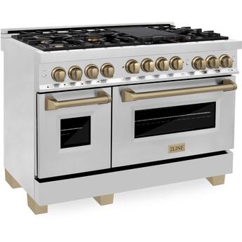 Z Line ZLINE RGZ48CB  Autograph Edition Series 48 Inch Natural Gas, All Gas Double Oven