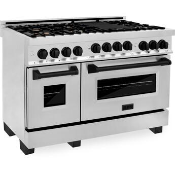 Z Line ZLINE RGZ48MB  Autograph Edition Series 48 Inch Natural Gas, All Gas Double Oven