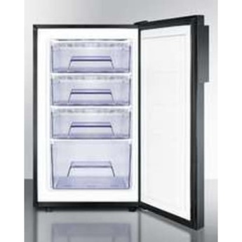 Summit 20" 2.8 cu. ft. Black Undercounter Compact Freezer - ADA Compliant