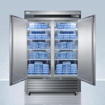 AccuCold AFS49ML 55.25 Inch Stainless Steel Freestanding Upright Freezer — thumbnail 4
