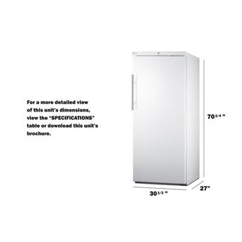 AccuCold UFM19W 31 Inch White Freestanding Upright Freezer — thumbnail 7