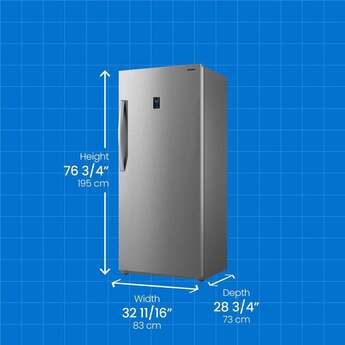 Danby DUF206E1SSLDB 21 Cu. Ft. Convertible Upright Freezer: Stainless Scarlett Red Metallic — thumbnail 2