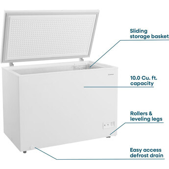 10.0 CuFt Chest Freezer in White — thumbnail 5