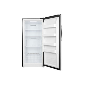 13.8 Cu. Ft. Upright Convertible Freezer/Refrigerator - Stainless Steel — thumbnail 3