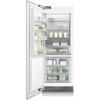 Fisher Paykel Integrated 30" 15.6 cu. Ft. Custom Panel Built-In Column Freezer with Stainless Steel Interior - Left Hinge, Energy Star — thumbnail 14