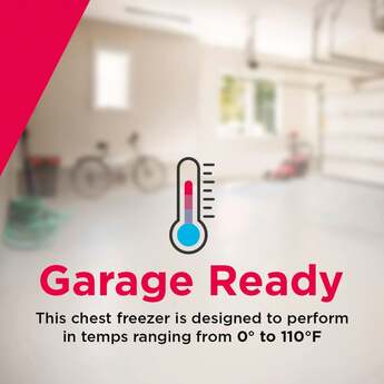Frigidaire 25 Cu. Ft. Garage Ready Manual Defrost Chest Freezer: White — thumbnail 4