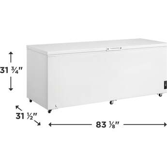 Frigidaire 25 Cu. Ft. Garage Ready Manual Defrost Chest Freezer: White — thumbnail 6
