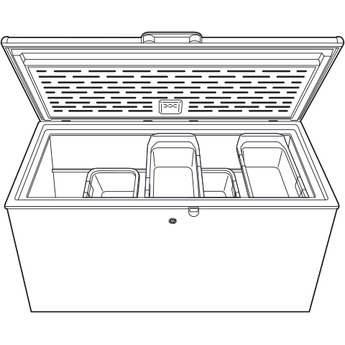 GE 65" 15.7 cu. ft. White Chest Freezer - Energy Star — thumbnail 4