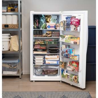GE 14 Cu. Ft. Upright Convertible Freezer: White — thumbnail 2