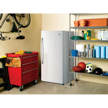 GE 17.3 cu.ft. White Upright Freezer — thumbnail 11