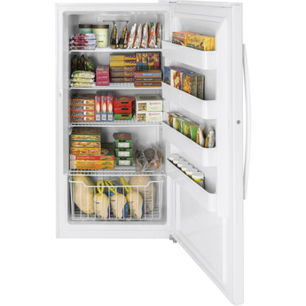 GE 17.3 cu.ft. White Upright Freezer — thumbnail 8