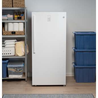 GE 22 Cu. Ft. Upright Convertible Freezer: White — thumbnail 3