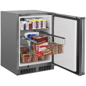 Marvel MOFZ224SS31A 24 Inch Built-In Compact Counter Depth Freezer, in Stainless Steel — thumbnail 2