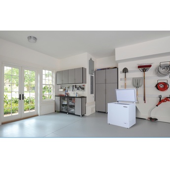 10.0 Cubic Foot Manual Defrost Dual Function Chest Freezer / Refrigerator with Removable Storage Basket in White — thumbnail 2