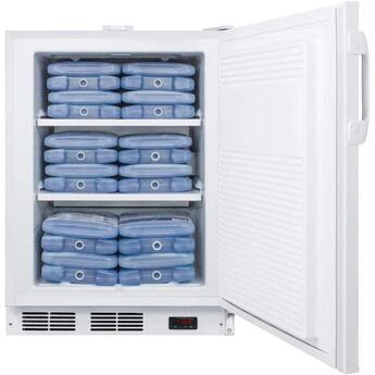 Summit Accucold 24" 3.1 Cu. Ft. White Built-In Compact Freezer — thumbnail 4