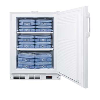 Summit Accucold 24" 3.1 Cu. Ft. White Built-In Compact Freezer - ADA Compliant — thumbnail 6