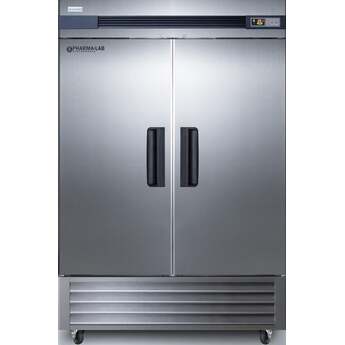 Summit Performance 56" 49.0 cu.ft. Stainless Steel Pharmaceutical French Door Reach-In Freezer - With Lock