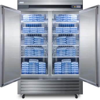 Summit Performance 56" 49.0 cu.ft. Stainless Steel Pharmaceutical French Door Reach-In Freezer - With Lock — thumbnail 10