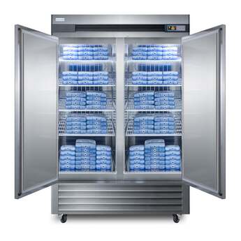 Summit Performance 56" 49.0 cu.ft. Stainless Steel Pharmaceutical French Door Reach-In Freezer - With Lock — thumbnail 15