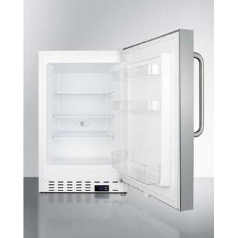 Summit ALFZ36CSS  20 Inch Freestanding or Built-In Compact Counter Depth Freezer, in Stainless Steel with Towel Bar Handle — thumbnail 7