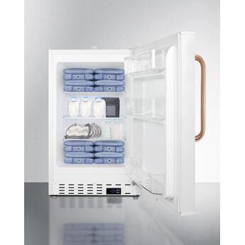 Summit ALFZ36LMCTBC 20 Inch Freestanding or Built-In Compact Counter Depth Freezer, in White — thumbnail 7