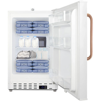 Summit ALFZ36LMCTBC 20 Inch Freestanding or Built-In Compact Counter Depth Freezer, in White — thumbnail 8