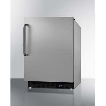 Summit ALFZ37BCSS 20 Inch Freestanding or Built-In Compact Counter Depth Freezer, in Stainless Steel with Towel Bar Handle — thumbnail 6