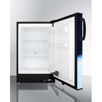 Summit 20 Inch Freestanding or Built-In Upright Counter Depth Freezer, in Cold Cavern Decal — thumbnail 10