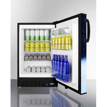 Summit 20 Inch Freestanding or Built-In Upright Counter Depth Freezer, in Cold Cavern Decal — thumbnail 9