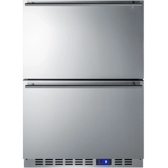 Summit Classic 24" 3.5 cu. ft. Stainless Steel Undercounter Drawer Freezer