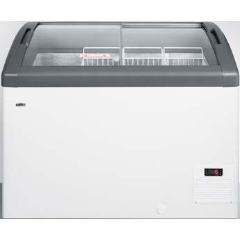 Summit Commercial 42" 9.5 cu.ft. White with Sliding Glass Door & Lock Chest Freezer