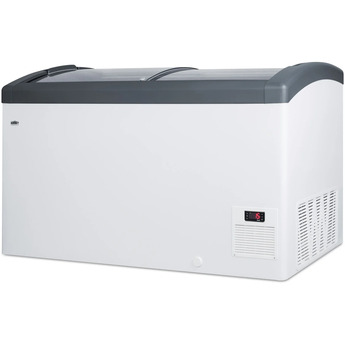 Summit Commercial 52" 12.4 cu.ft. White with Sliding Glass Door & Lock Chest Freezer — thumbnail 3