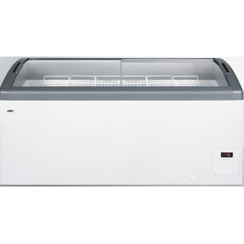 Summit Commercial 67" 17.1 cu.ft. White with Sliding Glass Door & Lock Chest Freezer