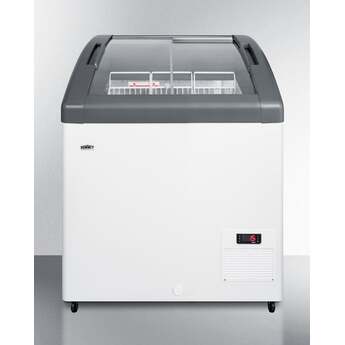 Summit Commercial 29" 5.7 cu.ft. White with Sliding Glass Door & Lock Chest Freezer — thumbnail 2