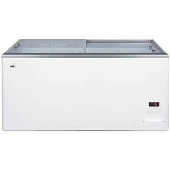 Summit Commercial 53" 15.0 cu.ft. White with Sliding Glass Door & Lock Chest Freezer — thumbnail 4