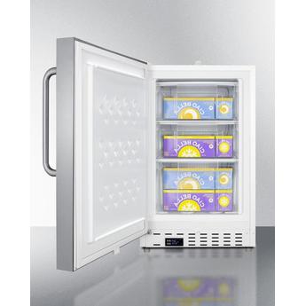 Summit SCF505SSTBADALHD 20 Inch Freestanding or Built-In Compact Counter Depth Freezer — thumbnail 3