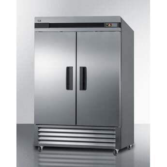 Summit Commercial 56" 49.0 cu.ft. Stainless Steel French Door Reach-In Freezer - With Lock — thumbnail 7