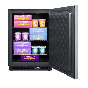 Summit 24" 4.72 cu. ft. Stainless Steel Undercounter Compact Freezer — thumbnail 2