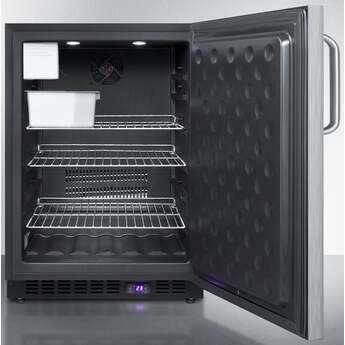 Summit 24" 4.72 cu. ft. Stainless Steel Undercounter Compact Freezer — thumbnail 4