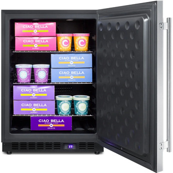 Summit 24" 4.72 cu. ft. Stainless Steel Undercounter Compact Freezer — thumbnail 6