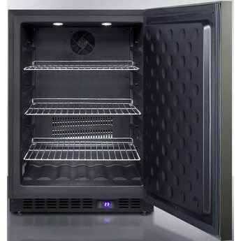 Summit 24" 4.72 cu.ft. Black Stainless Steel Compact Freezer — thumbnail 9