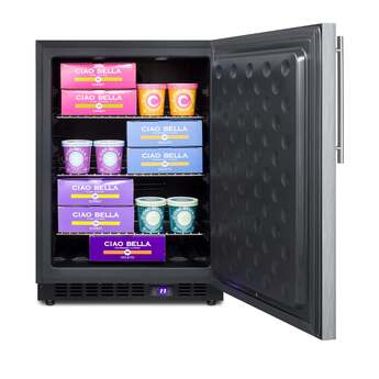 Summit 24" 4.72 cu. ft. Stainless Steel Undercounter Compact Freezer — thumbnail 6