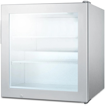 Summit Commercial 2.0 Cu. Ft. Stainless Steel Frame Glass Door Compact Display Freezer — thumbnail 3
