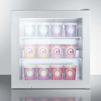 Summit Commercial 2.0 Cu. Ft. Stainless Steel Frame Glass Door Compact Display Freezer — thumbnail 4