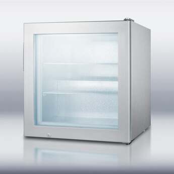 Summit Commercial 2.0 Cu. Ft. Stainless Steel Frame Glass Door Compact Display Freezer — thumbnail 5